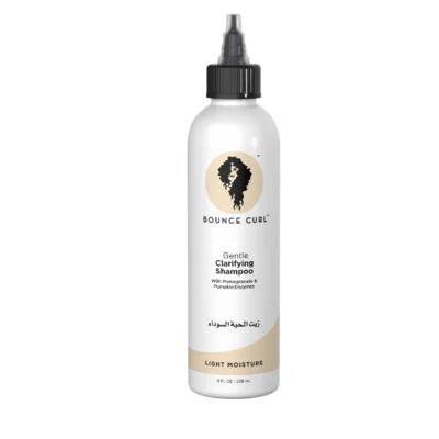 Bounce Curl Gentle Clarifying Shampoo is a curly girl approved product that is perfect for exfoliating your hair before starting or during the curly girl method.