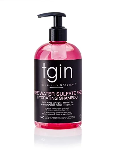 tgin Rose Water Sulfate Free Hydrating Shampoo is a curly girl approved product that is perfect for the curly girl method.