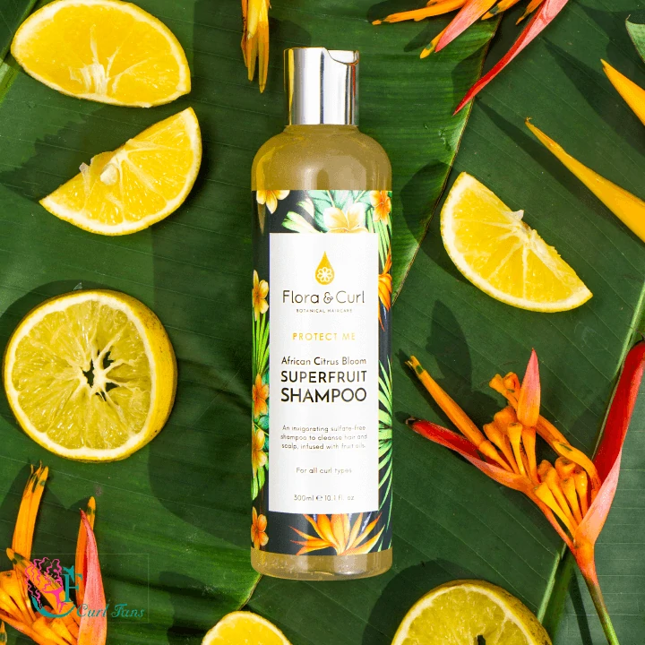Flora & Curl African Citrus Superfruit Shampoo is perfect shampoo for  reducing split ends.