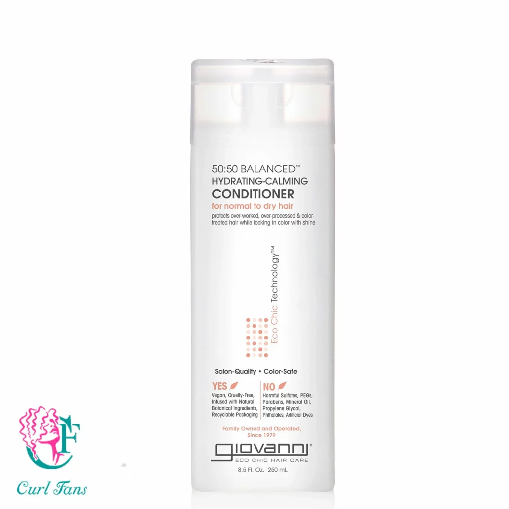 Giovanni 50:50 Balanced Hydrating-Calming Conditioner is affordable curly hair conditioners